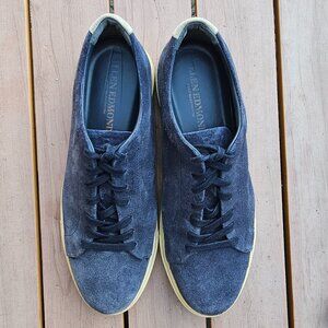 Allen Edmonds "CANAL COURT" Suede Sneakers Navy Blue Men Sz 10.5 D Shoes